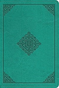 ESV Value Large Print Compact Bible (Trutone, Teal, Ornament Design) (Imitation Leather)