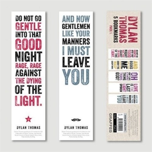 Dylan Thomas Bookmarks Pack 1 (Other)