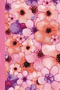 Journal: Watercolor Flower Petals (Pink) 6x9 - Lined Journal - Writing Journal with Blank Lined Pages (Paperback)