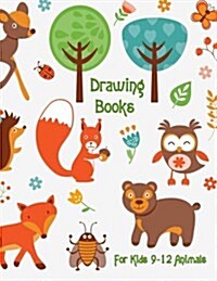 Drawing Books for Kids 9-12 Animals: Blank Doodle Draw Sketch Books (Paperback)