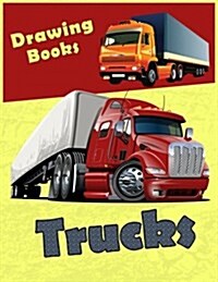 Drawing Books Trucks: Blank Doodle Draw Sketch Book (Paperback)