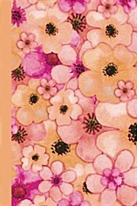 Sketchbook: Watercolor Flower Petals (Orange) 6x9 - Blank Journal with No Lines - Journal Notebook with Unlined Pages for Drawing (Paperback)