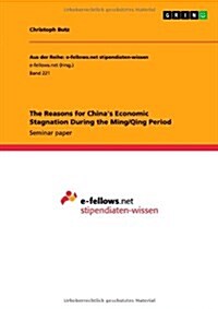The Reasons for Chinas Economic Stagnation During the Ming/Qing Period (Paperback)