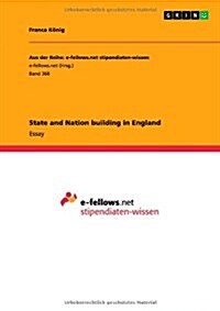 State and Nation Building in England (Paperback)