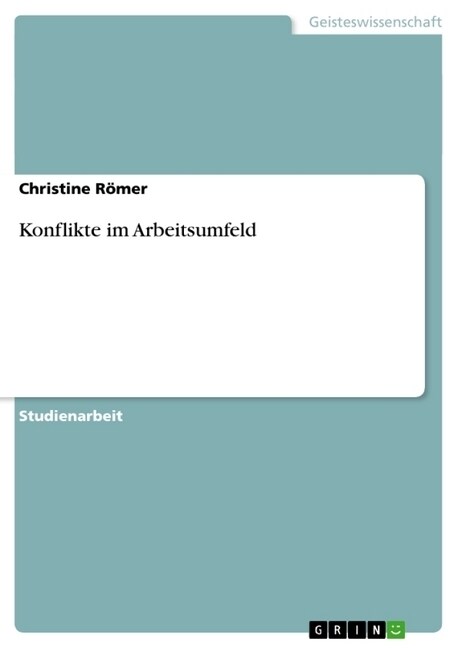 Konflikte Im Arbeitsumfeld (Paperback)