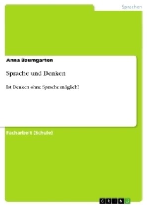 Sprache Und Denken (Paperback)