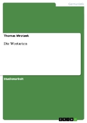 Die Wortarten (Paperback)