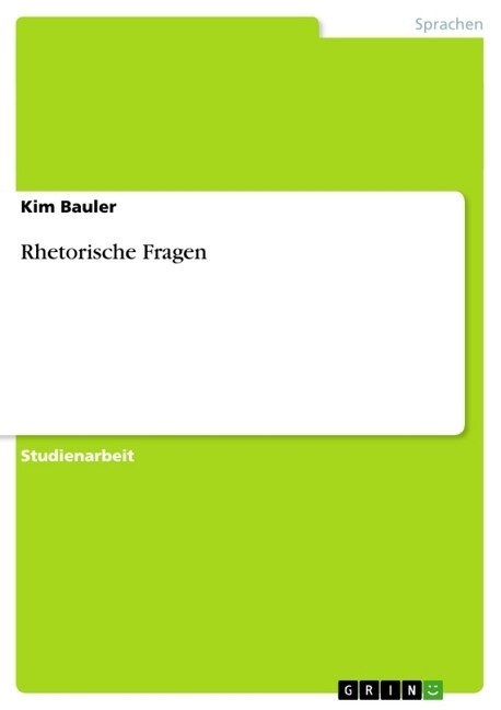 Rhetorische Fragen (Paperback)