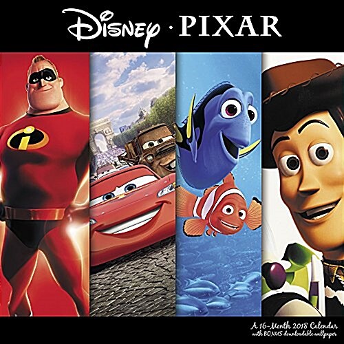 Disney Pixar 2018 Calendar (Paperback, Wall)
