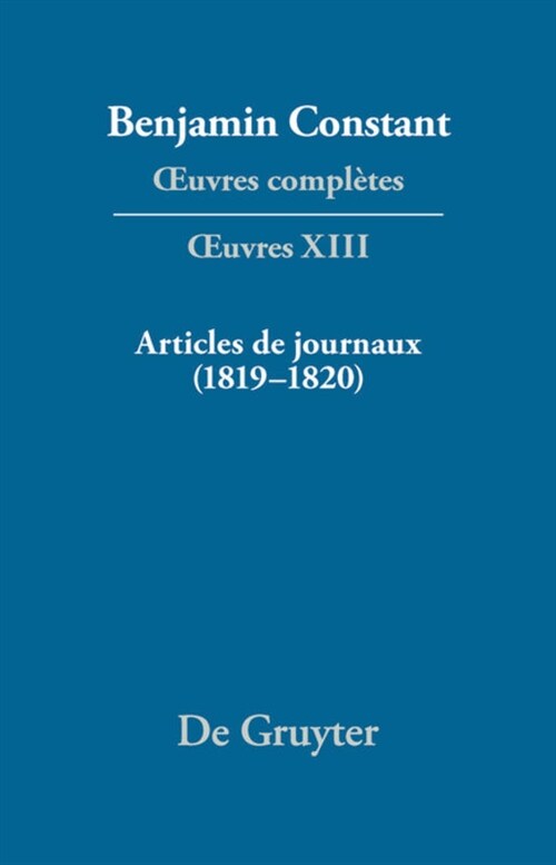 Articles De Journaux 1819-1820 (Hardcover)