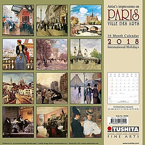 Paris Ville Des Arts 2018 (Calendar)