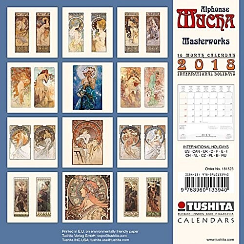 Alphonse Mucha 2018 (Calendar)