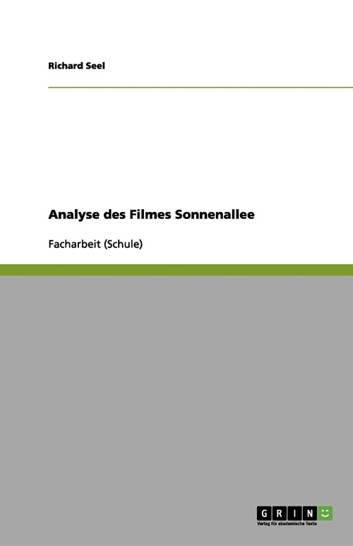 Analyse Des Filmes Sonnenallee (Paperback)