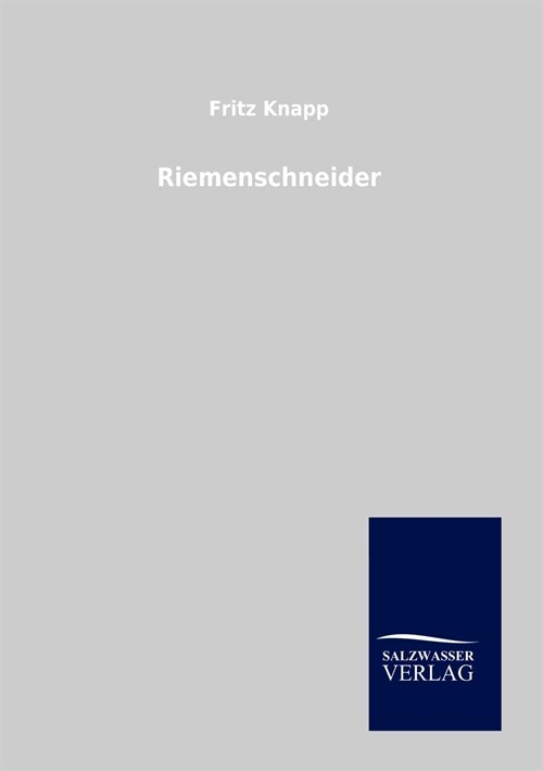 Riemenschneider (Paperback)