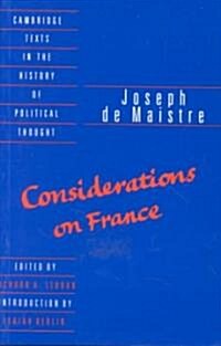 Maistre: Considerations on France (Paperback)