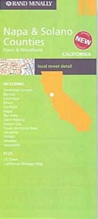 Rand McNally Napa & Solano Counties, Davis & Woodland, California (Map, FOL)
