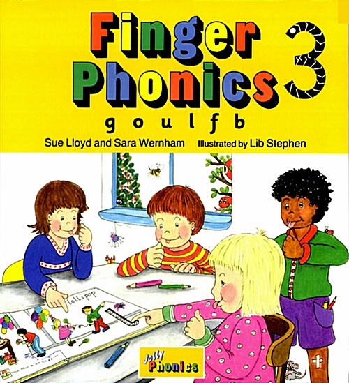 Finger Phonics book 3 : in Precursive Letters (British English edition) (Board Book)