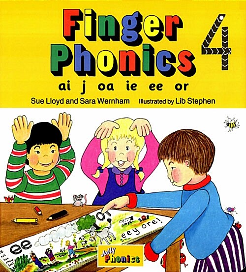 Finger Phonics book 4 : in Precursive Letters (British English edition) (Board Book)