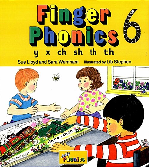 Finger Phonics book 6 : in Precursive Letters (British English edition) (Board Book)
