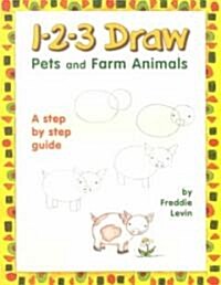 1-2-3 Draw Pets and Farm Animals (Paperback)