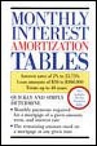 Monthly Interest Amortization Tables: Interest Rates of 2% to 25.75%, Loan Amounts of $50 to $300,000, Terms Up to 40 Years (Paperback)