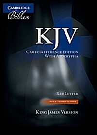 KJV Cameo Reference Bible with Apocrypha, Black Calfskin Leather, Red-letter Text, KJ455:XRA Black Calfskin Leather (Leather Binding)