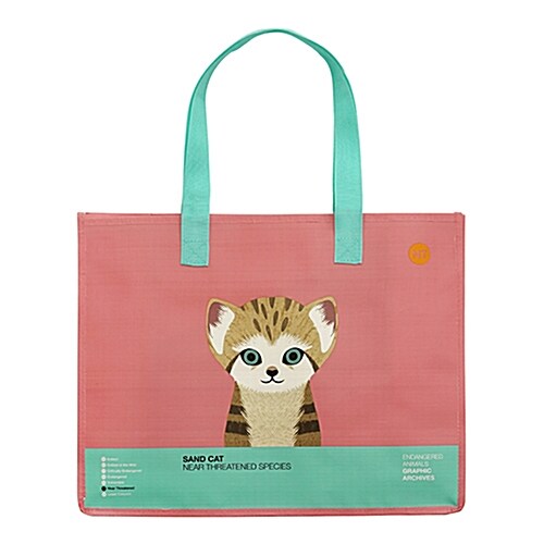 [Endangered Animals] Tarpaulin Bag - Sand cat