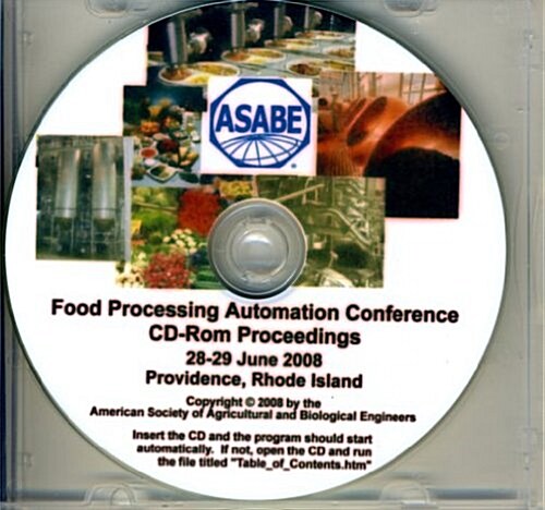 Food Processing Automation 2008 (CD-ROM)