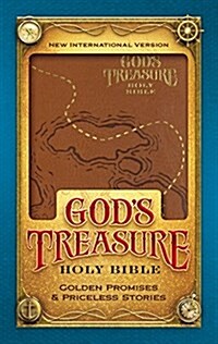 Niv, Gods Treasure Holy Bible, Leathersoft, Dark Tan: Golden Promises and Priceless Stories (Imitation Leather)