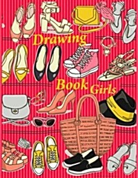 Drawing Book Girls: Blank Doodle Draw Sketch Book (Paperback)