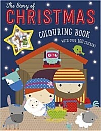 The Story of Christmas Colouring Book (with Over 100 Stickers) (Paperback)