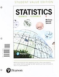 Statistics for Business and Economics, Loose-Leaf Edition Plus Mylab Statistics with Pearson Etext -- 24 Month Access Card Package (Hardcover, 10)
