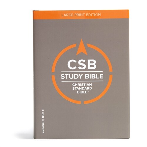 CSB Study Bible, Large Print Edition, Hardcover: Red Letter, Study Notes and Commentary, Illustrations, Ribbon Marker, Sewn Binding, Easy-To-Read Bibl (Hardcover)