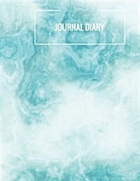 Journal Diary Notebook: Ocean Blue Cover, Calm and Relax to Write In, 8.5x11 Blank Book (Paperback)
