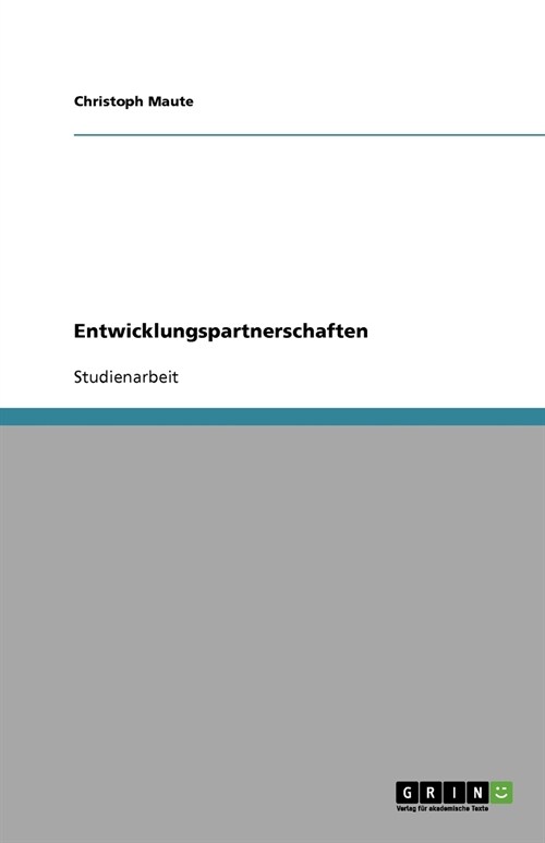 Entwicklungspartnerschaften (Paperback)