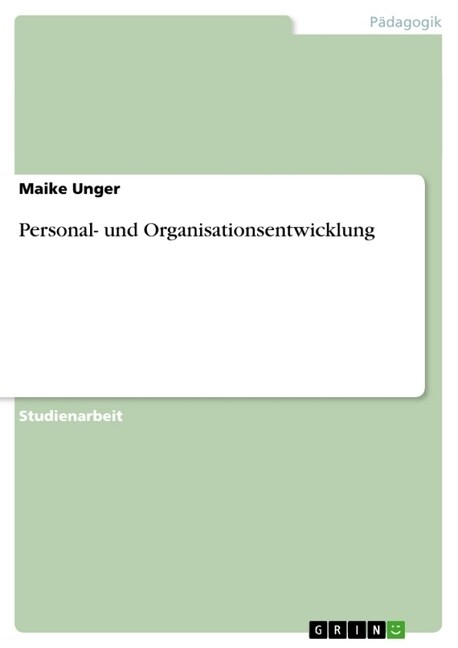 Personal- Und Organisationsentwicklung (Paperback)