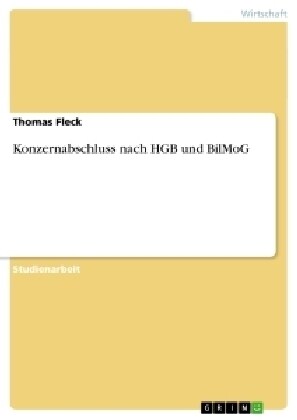 Konzernabschluss Nach Hgb Und Bilmog (Paperback)