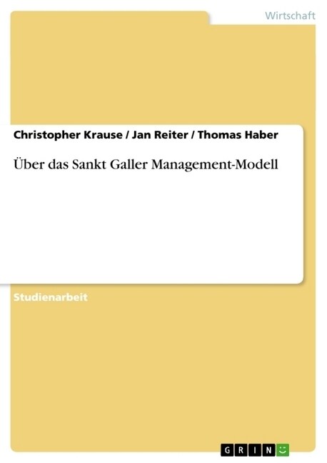 ?er das Sankt Galler Management-Modell (Paperback)