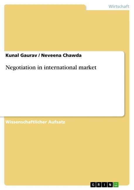 Negotiation in International Market (Paperback)