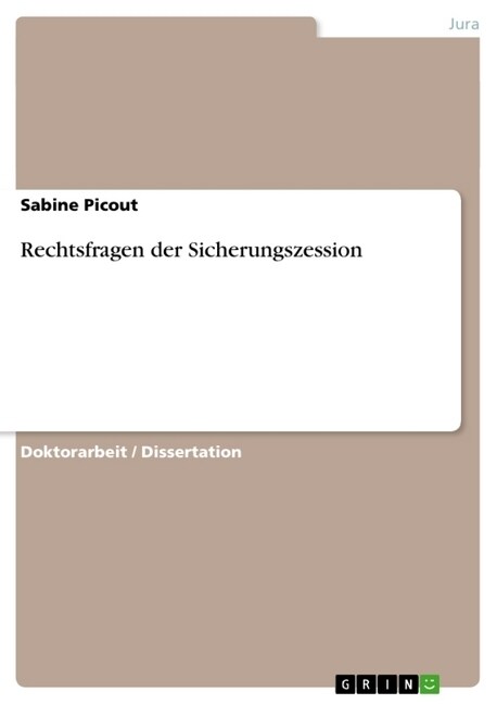 Rechtsfragen Der Sicherungszession (Paperback)