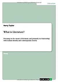 What is Literature?: Focusing on the nature of literature, and primarily its relationship with human identity and contemporary society (Paperback)