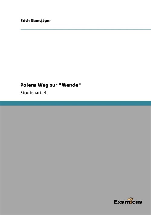 Polens Weg Zur Wende (Paperback)