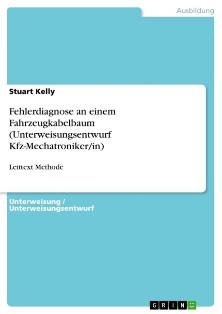 Fehlerdiagnose an einem Fahrzeugkabelbaum (Unterweisungsentwurf Kfz-Mechatroniker/in): Leittext Methode (Paperback)