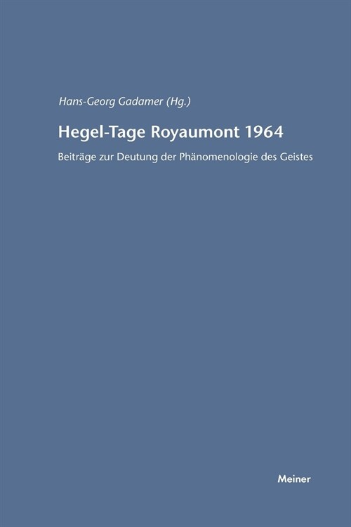 Hegel-Tage Royaumont 1964 (Paperback)