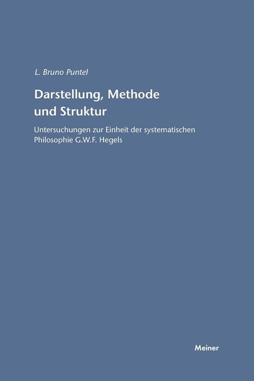 Darstellung, Methode Und Struktur (Paperback)