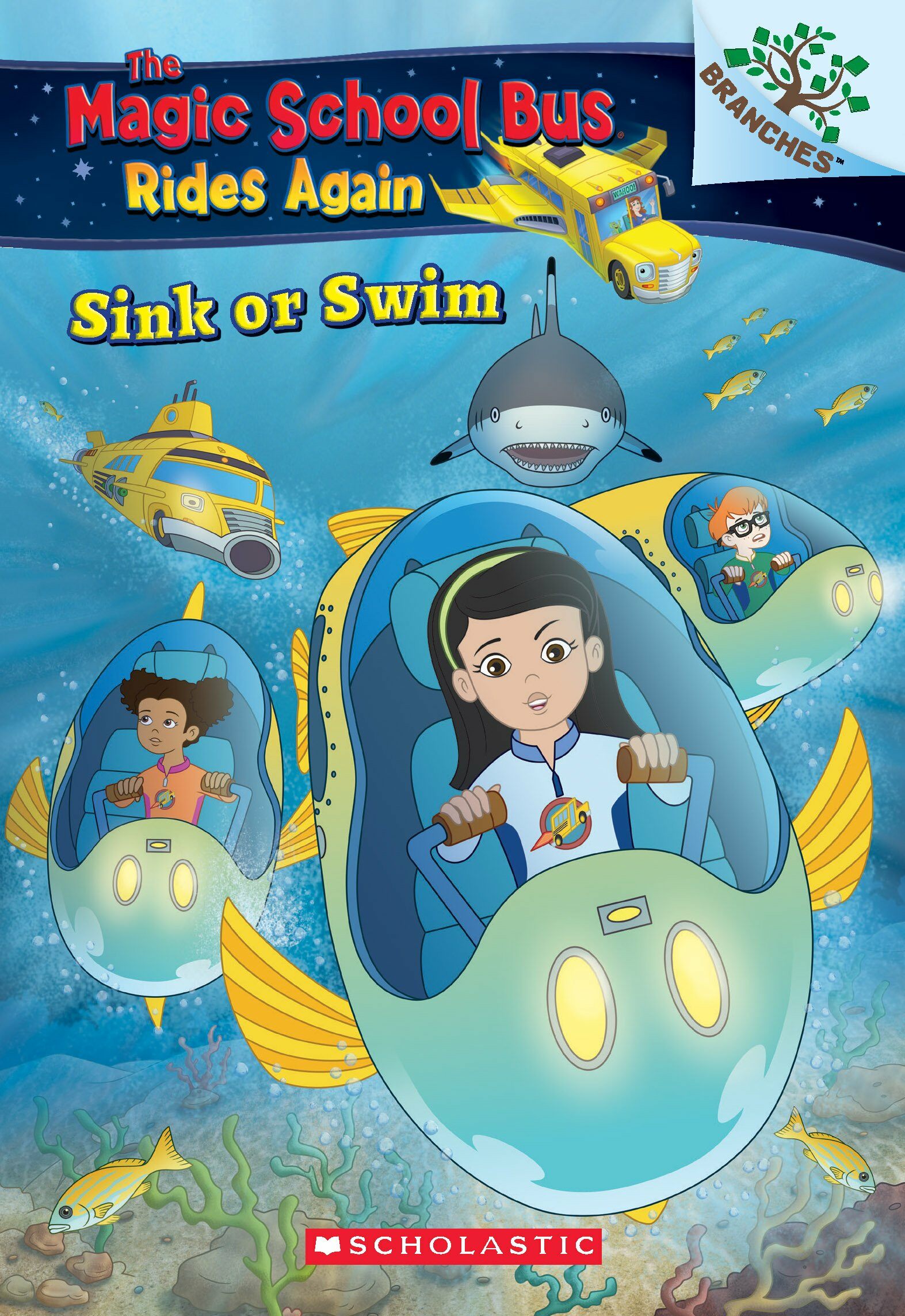 Magic School Bus Rides Again #1 : Sink or Swim : Exploring Schools of Fish (Paperback)