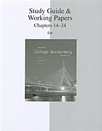 College Accounting, Chapters 1-24: Study Guide & Working Papers (Paperback, 13, Workbook)