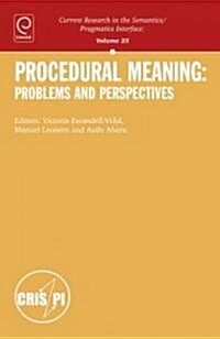 Procedural Meaning: Problems and Perspectives (Hardcover)