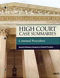 High Court Case Summaries on Criminal Procedure (Paperback, 9th)