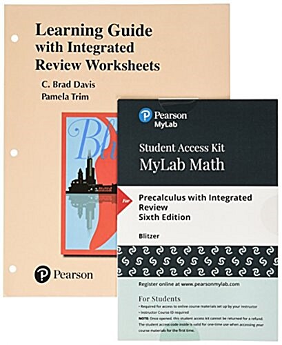 Worksheets Plus Mylab Math Student Access Card for Precalculus with Integrated Review -- 24-Month Access Card Package [With Access Code] (Loose Leaf, 6)